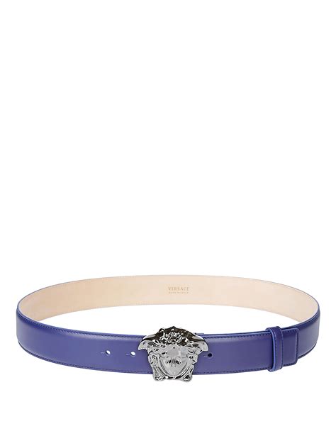 versace medusa belt blue